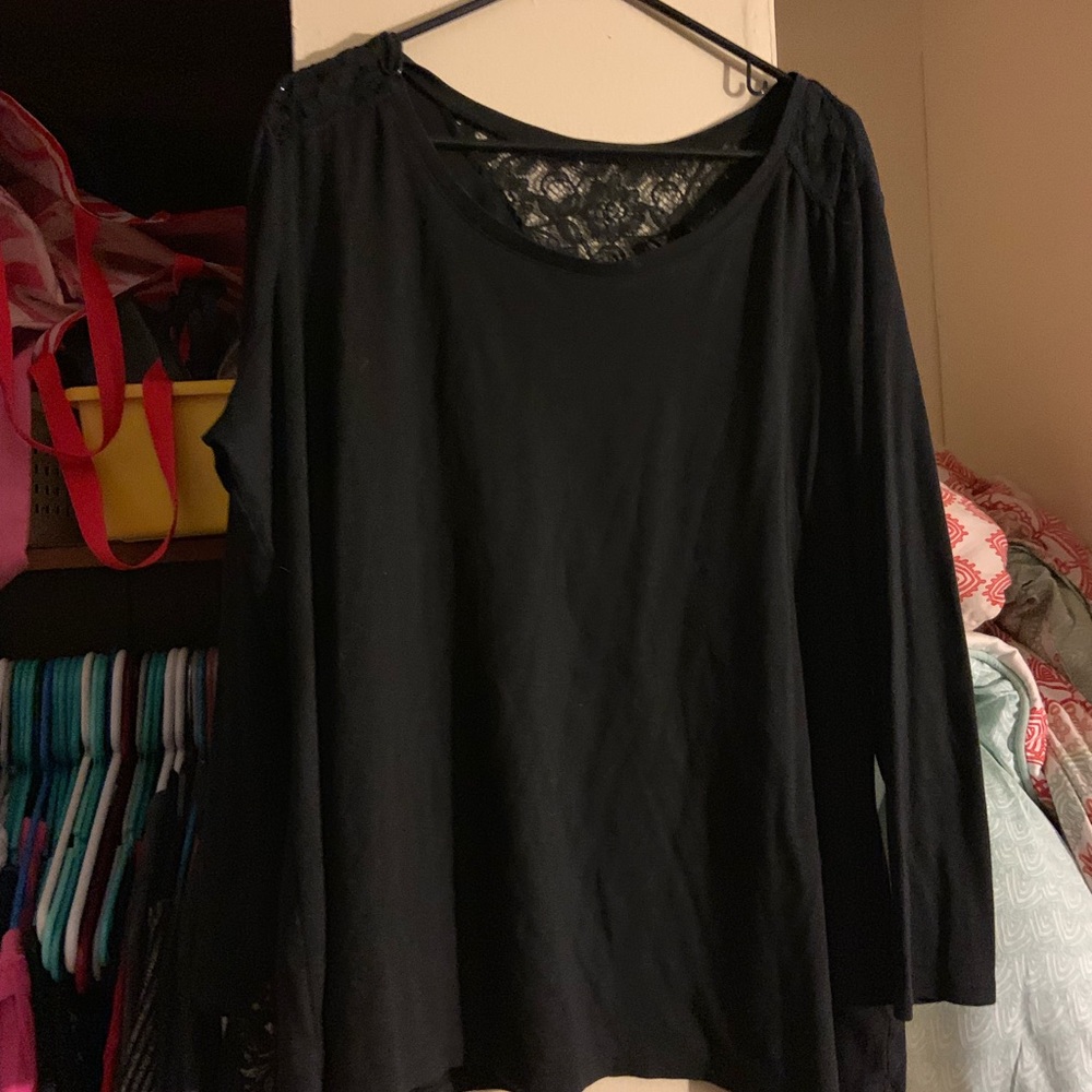 Black lacy sweater
